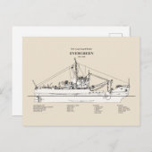 USCGT Evergreen wlb-295 - SBD Briefkaart (Voorkant / Achterkant)