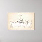 USCGT Evergreen wlb-295 - SBD Canvas Afdruk (Voorkant)