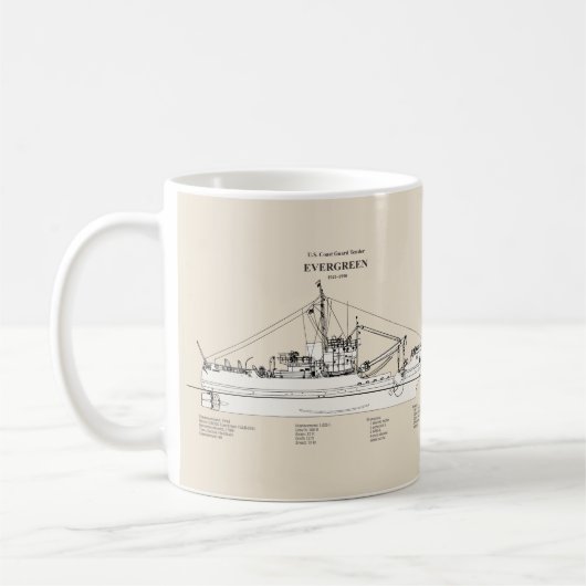 USCGT Evergreen wlb-295 - SBD Koffiemok (Links)