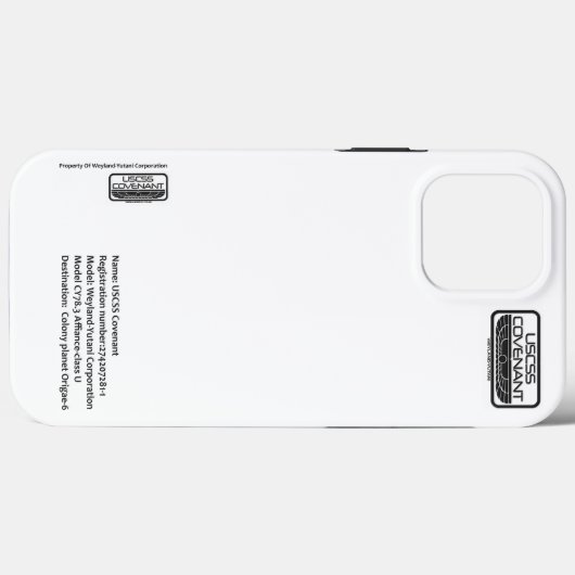 USCSS-convenant Case-Mate iPhone Case (Achterkant (horizontaal))