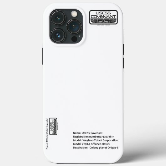USCSS-convenant Case-Mate iPhone Case (Achterkant)