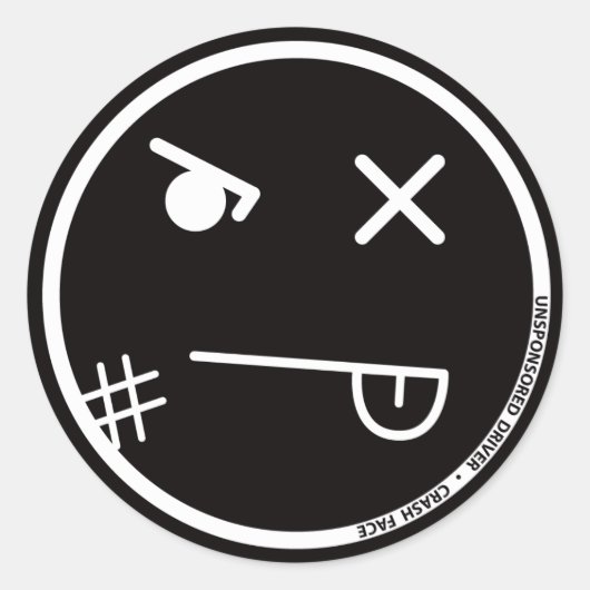 USD Crash Face #2 (3 inch) Sticker (Voorkant)