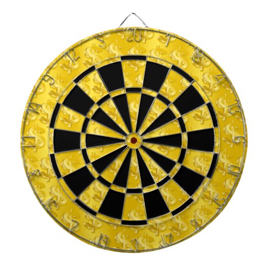 USD Gold $ Dartbord (Voorkant)