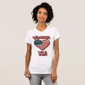 usd vintage hart dames t-shirts (Voorkant volledig)
