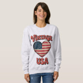 usd vintage hart dames trui (Voorkant volledig)