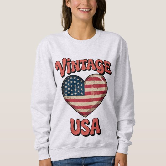 usd vintage hart dames trui (Voorkant)