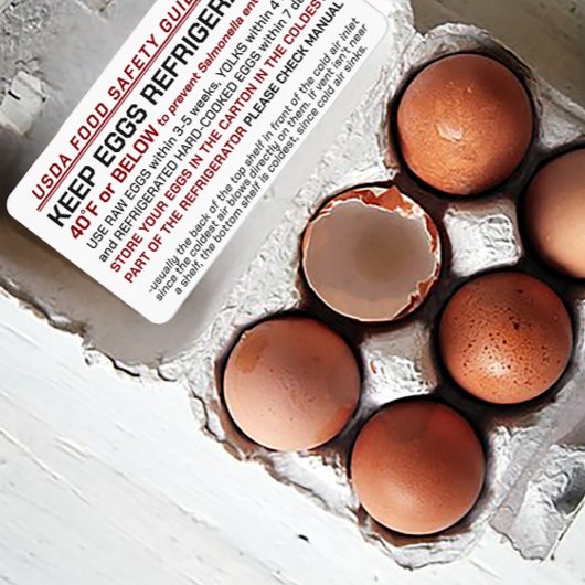 USDA Egg Carton Safety and Storage Regulations Etiket
