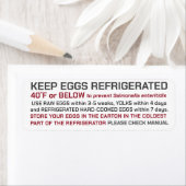 USDA Egg Carton Safety and Storage Regulations Etiket (Insitu)