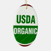 USDA Organic certificate Keramisch Ornament (Rechts)