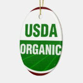 USDA Organic certificate Keramisch Ornament (Links)