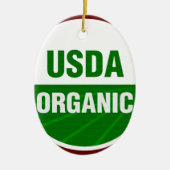 USDA Organic certificate Keramisch Ornament (Voorkant)