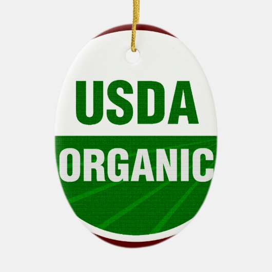 USDA Organic certificate Keramisch Ornament (Voorkant)