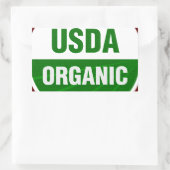 USDA Organic certificate Rechthoekige Sticker (Tas)