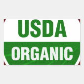 USDA Organic certificate Rechthoekige Sticker (Voorkant)