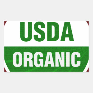 USDA Organic certificate Rechthoekige Sticker