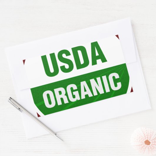 USDA Organic certificate Rechthoekige Sticker (Envelop)