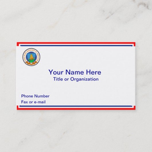 USDA Patriotic Visitekaartje (Voorkant)