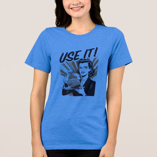 USE IT! Brain T-Shirt – Smart Minimal STEM Shirt – (Voorkant)