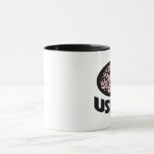 "Use It" mok – Minimalistisch roze hersendesign  (Midden)