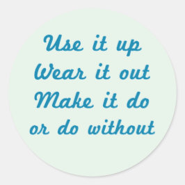 Use It Up Ronde Sticker