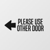 use other door sign raamsticker (Vel)