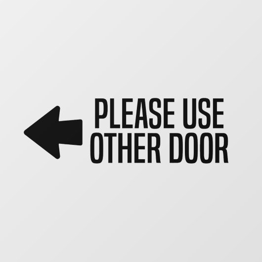 use other door sign raamsticker (Vel)