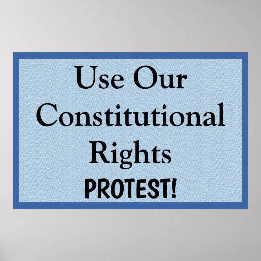 Use Our Constitutional Rights -- Protest Poster (Voorkant)