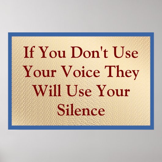 Use our Voice Poster (Voorkant)