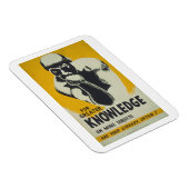 Use Your Library Knowledge Vintage Poster Magneet (Rechterzijde)