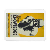 Use Your Library Knowledge Vintage Poster Magneet (Horizontaal)