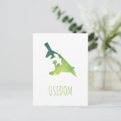 Usedom Map Briefkaart (Staand voorkant)