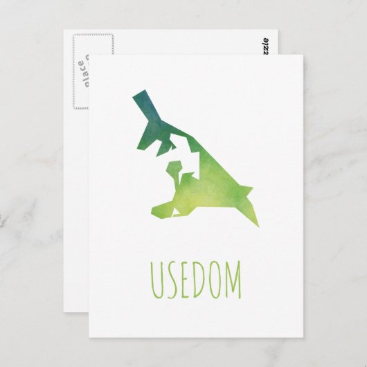 Usedom Map Briefkaart (Voorkant / Achterkant)