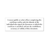Useful Notary Public Disclaimer Custom Information Zelfinktende Stempel (Design)