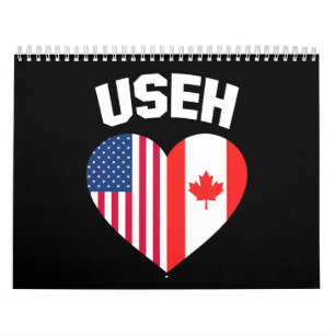 USEH Amerika Canada Vlag Grappig Amerikaans Canade Kalender