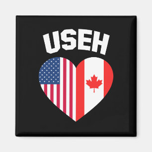 USEH Amerika Canada Vlag Grappig Amerikaans Canade Magneet