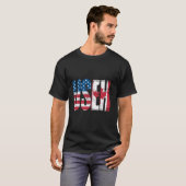 USEH Half Amerikaans Half Canadees Grappig USA Can T-shirt (Voorkant volledig)