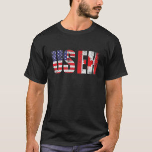 Useh  USA Pride US Flag Canada Dag Canadees T-shirt