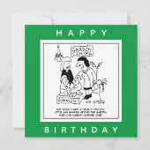 Useless Gnome in the Garden Cartoon Kaart (Voorkant)