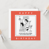 Useless Gnome in the Garden Cartoon Kaart (Voorkant / Achterkant in situ)