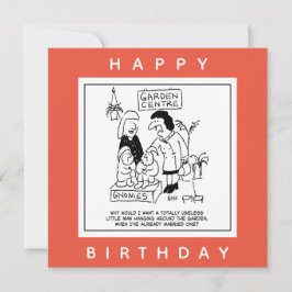 Useless Gnome in the Garden Cartoon Kaart