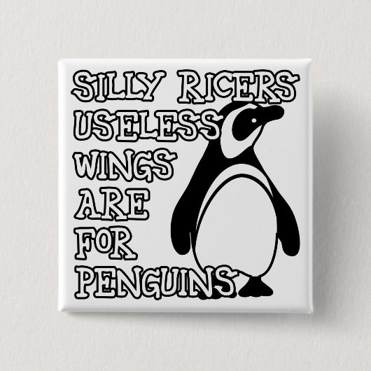 Useless Wings Vierkante Button 5,1 Cm (Voorkant)