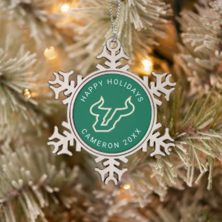 USF Bulls Tin Sneeuwvlok Ornament