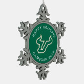 USF Bulls Tin Sneeuwvlok Ornament (Links)