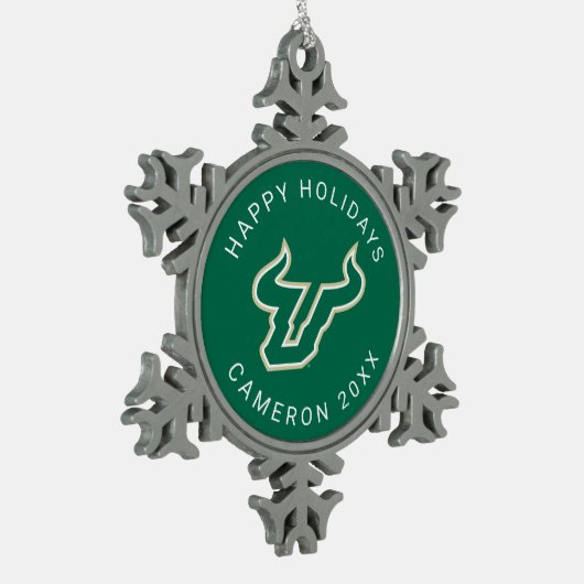 USF Bulls Tin Sneeuwvlok Ornament (Links)