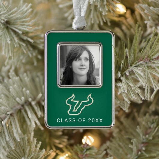 USF Bulls Verzilverd Omlijst Ornament (Boom)