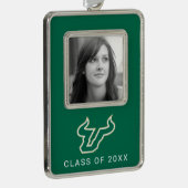 USF Bulls Verzilverd Omlijst Ornament (Rechts)