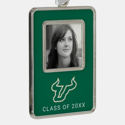 USF Bulls Verzilverd Omlijst Ornament (Rechts)