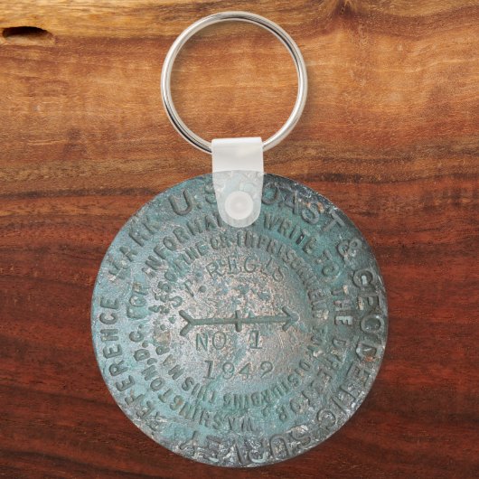 USGS Benchmark, St. Regis Mountain Geodetic Survey Sleutelhanger (Achterkant)