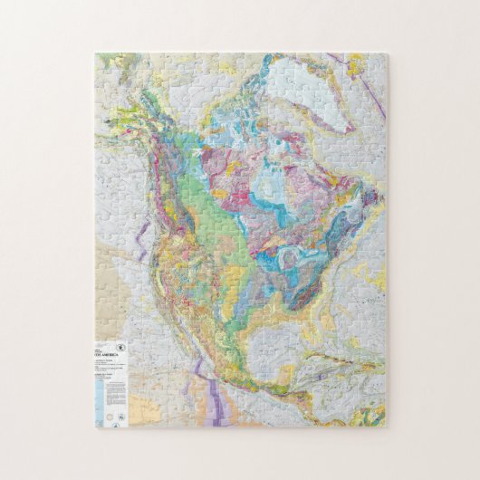 USGS Geologic Map Of North America Legpuzzel (Verticaal)