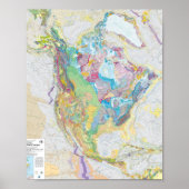 USGS Geologic Map Of North America Poster (Voorkant)